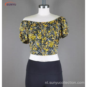 Ladei&#39;s Flower Print Short Top